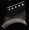 promotion s new modern dinning room pendant lamp cord crystal lights l80*w20*h80cm lustre home lighting