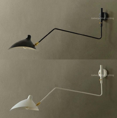 replica designer serge mouille wall lamp lighting one arm rotating wall light iron lampshade arandela de parede bedroom sconce