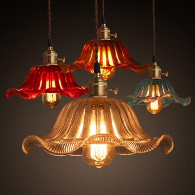 retro glass pendant light for living room/bar/cafe deco lamparas de salon quality edison bulb lamp copper socket