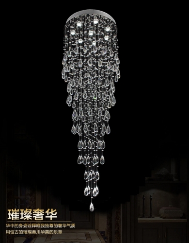 selling flush mount modern chandeliers crystal lamps dia60*180cm lustres foyer lights