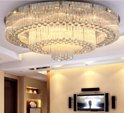 luxury modern crystal chandelier dia100*h38cm el project lighting lustre home lamp [modern-crystal-chandelier-4936]