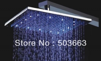 12'' LED chrome finish Shower faucet mixer tap rain bathroom shower with arm L-1506 [Shower Head 2468|]