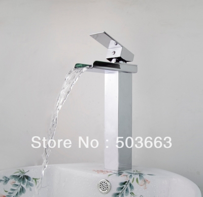 2013 New Design Wholesale New Bathroom Basin Sink Waterfall Faucet Mixer Tap Chrome Vanity Cranes S-902 [Bathroom faucet 730|]