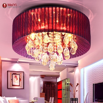 2015 led crystal ceiling lights lustres de sala beautiful romantic pink ceiling lamp fixture for wedding room [crystal-ceiling-lights-2602]