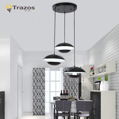 2016 new ufo pendant lights modern creative design kitchen bar light luminarias home decoration black white shade pendants [dining-room-2775]
