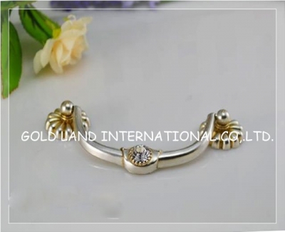 96mm L128xD30xH16mm Free shipping antique silver flower zinc alloy bedroom cabinet handle/drawer handle