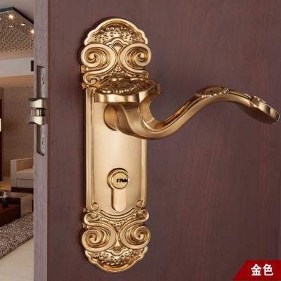 Chinese antique LOCK Gilding ?Door lock handle ?Double latch (latch + square tongue) Free Shipping(3 pcs/lot) pb11
