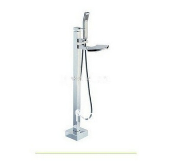 Floor Mounted AX Single Lever Handle Bathtub Mixer Tap Chrome Faucet CM0546