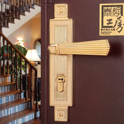Modeled after an antique LOCK PVD Gold Door lock handle door levers out door furniture door handle Free Shipping pb18
