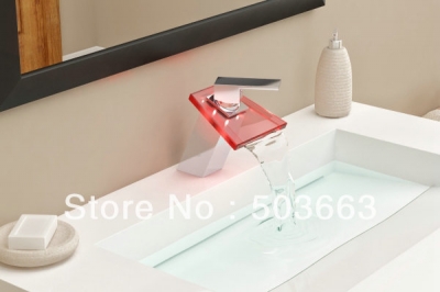 Promotions LED Battery Power 3 Colors Bathroom Basin Sink Led Faucet Mixer Tap Faucet S-411