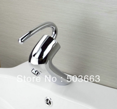 Special Design Single Handle Deck Mounted Bathroom Basin Brass Mixer Taps Vanity Waterfall Faucet Chrome L-6055 [Bathroom faucet 335|]