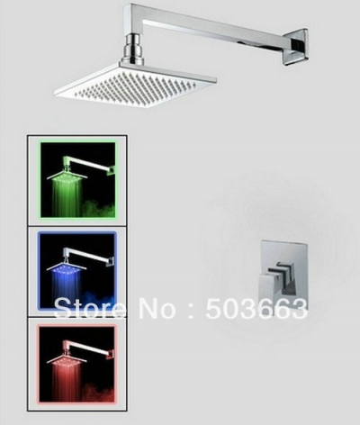 Wholesale Bathroom Luxury Chrome Rain Shower Head Arm Set Faucet With Handy Unit Tap S-645 [Shower Faucet Set 2152|]
