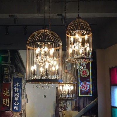 birdcage pendant light kitchen vintage pendant light birdcage interior lights wrought iron lamp pendant hanging lamp chain [pendant-lights-2078]