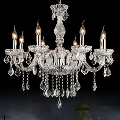 bohemian crystal chandelier round candle chandelier 8lights suspension lighting dining room modern glass chandelier crystals