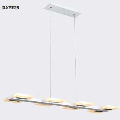 creative rectangular white led pendant light acylic pendant bar lamp led hanging suspesion light for dining room [modern-pendant-light-6491]
