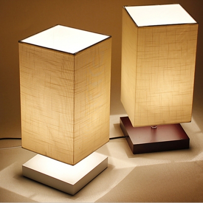 dimmer modern table lamp brief style solid wood fabric lampshade living room bedroom home decoration e27 110-240v