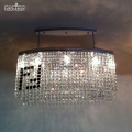luxury black f design rectangular modern led crystal chandelier living room dinning room vanity crystal lamp for dining room