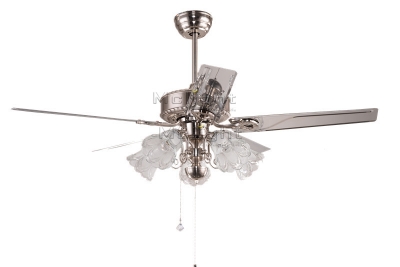 luxury ceiling fans with 5 light kits for foyer restaurant coffee house living room lamp 48 inch 5 stainless blade fixture