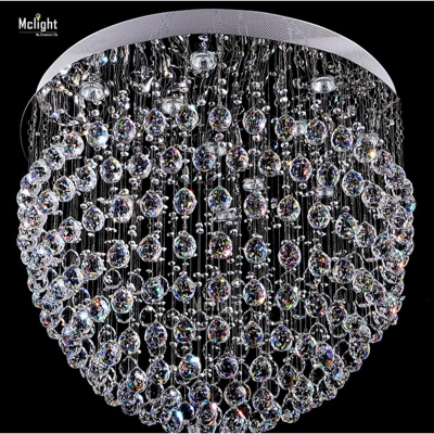 modern crystal chandelier light fixture round crystal lamp flush mounted chandelier lighting dining light fitting [crystal-ceiling-light-7255]