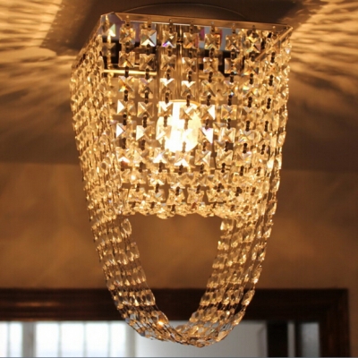 new 20cm led crystal ceiling 1 light fixture pin lamp lighting prizm chandelier+