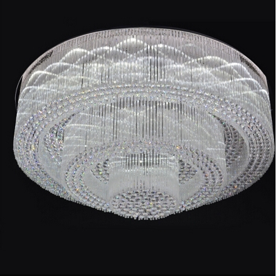 new design flush mount large crystal chandeliers modern cristal light foyer chandeliers led luminaria [modern-crystal-chandelier-5295]