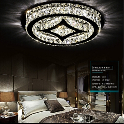 new round led ceiling lamp modern crystal ceiling lights cystal light led luminare for bedroom reading room light [led-ceiling-light-5285]