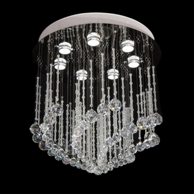 promotion s new round chandeliers modern luxury crystal lamps dia60*h80cm , lustre foyer lights
