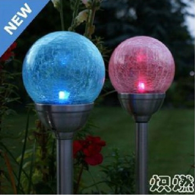 solar lights crack round ball garden light lawn lamp led outdoor light stainless steel lantern garden lights
