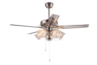 vintage ceiling fan with light kits for industrial coffee house bar living room white lamp 48 inch 5 stainless blade fixture