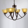 vintage chandeliers 4 lights e26 e27 glass shades metal arms dark red painting vintage chandeliers light for living room
