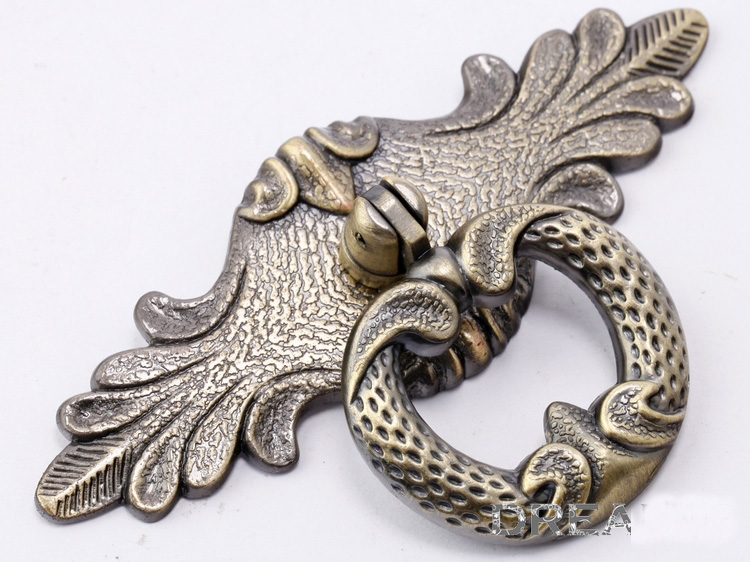 2120-ring wing-shaped bronzed and antiqued alloy knobs with ring for drawer/wardrobe