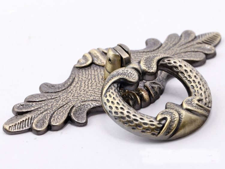 2120-ring wing-shaped bronzed and antiqued alloy knobs with ring for drawer/wardrobe