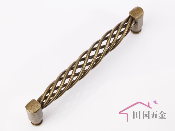 MH-160Q 160mm hole distance long banded bird-cage shaped bronze antiqued alloy handle for drawer/cupboard