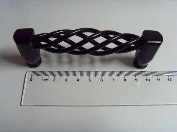 MH-96 96mm hole distance long banded bird-cage shaped black antiqued alloy handle for drawer/cupboard/cabinet