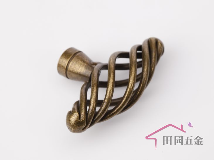 MT50Q single hole bird-cage shaped bronze antiqued alloy knob for drawer/cupboard