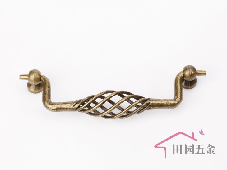 MUV-128 128mm hole distance bird-cage shaped black alloy hanging handle for drawer/cupboard