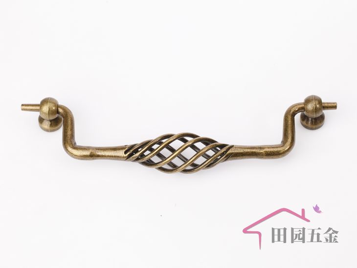 MUV-160Q 160mm hole distance bird-cage shaped bronzed antiqued alloy handles for drawer/cupboard
