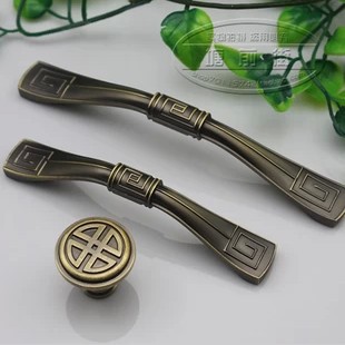 China's qin dynasty classical style green bronze solid furniture drawer handle thickening closet cupboard door handle pb01