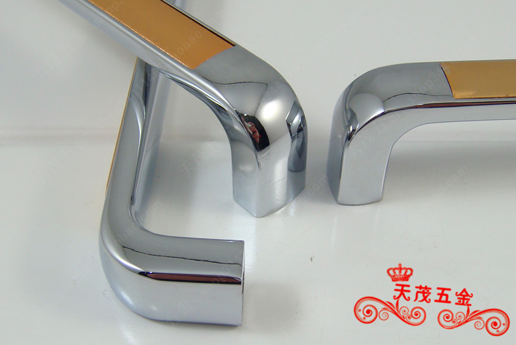 3188-128 128mm hole distance golden aluminium handle for wardrobe/cupboard