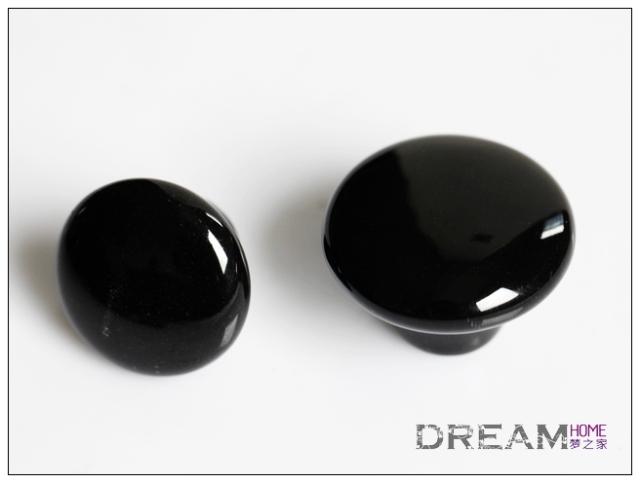 AR32CH 32mm diameter small round black ceramic knob for drawer/wardrobe/cupboard/cabinet