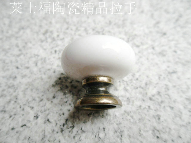 C814S small round golden flower antiqued ceramic knob with copper top for drawer/wardrobe/cupboard/shoe cabinet
