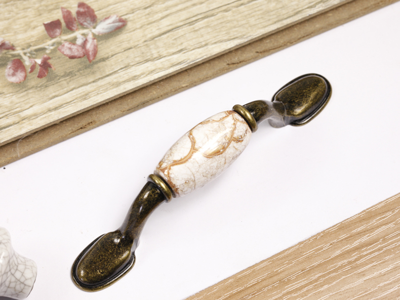 FA77GY 96mm new style large long and flat golden flaw ceramic handle for wardrobe/cupboard/television cabinet/shoe cabinet/drawer