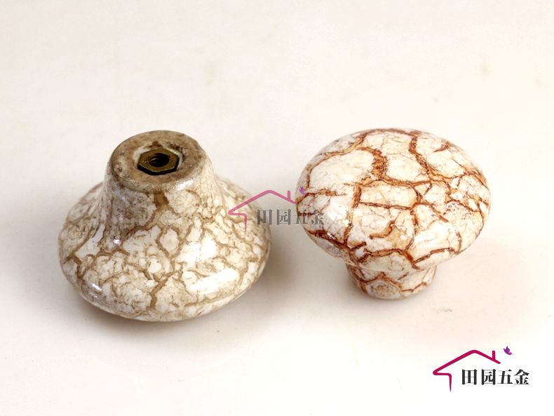 FP32 33mm diameter new style small round ceramic knob with golden flaw for wardrobe/cupboard/television cabinet/shoe cabinet/drawer
