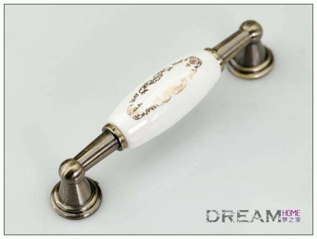 MZP8238QG 96mm golden ring and small golden flower ceramic handle for drawer/wardrobe/cupboard/cabinet