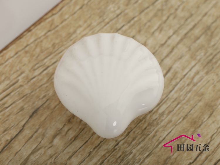 white seashell children's room cartoon ceramic handle for drawer/wardrobe/shoe cabinet