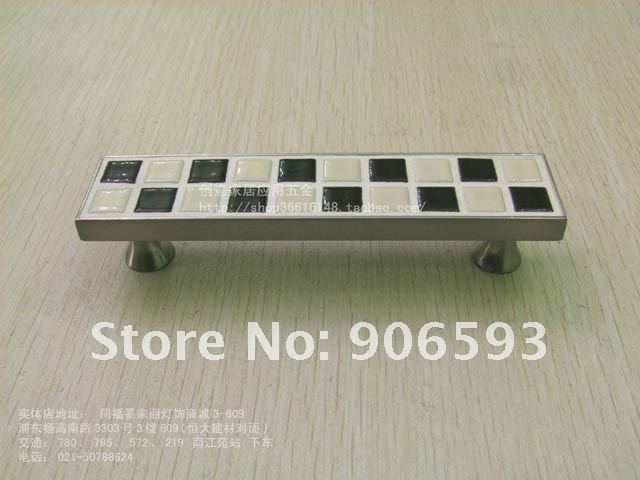 Black and white mosaic porcelain cabinet handle\12pcs lot free shipping\furniture handle