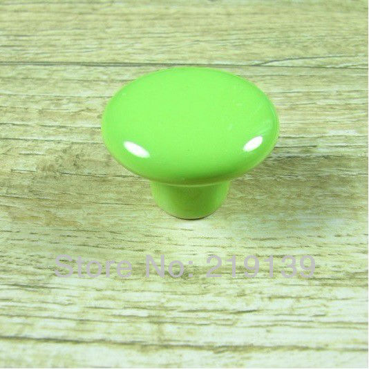 Green porcelain knob-8017