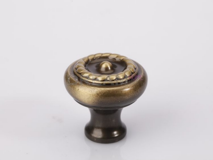 006 single hole Mediterranean-style antiqued copper knob for drawer/shoe cabinet/cosmetics cabinet/television cabinet