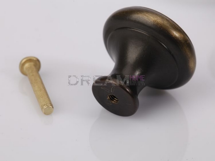 008 single hole Mediterranean-style antiqued copper knob for drawer/shoe cabinet/cosmetics cabinet/television cabinet