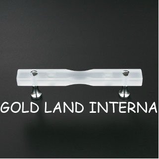 96mm Free shipping pure brass top quality K9 crystal glass brush finish Kitchen Cabinet Furniture Handle
